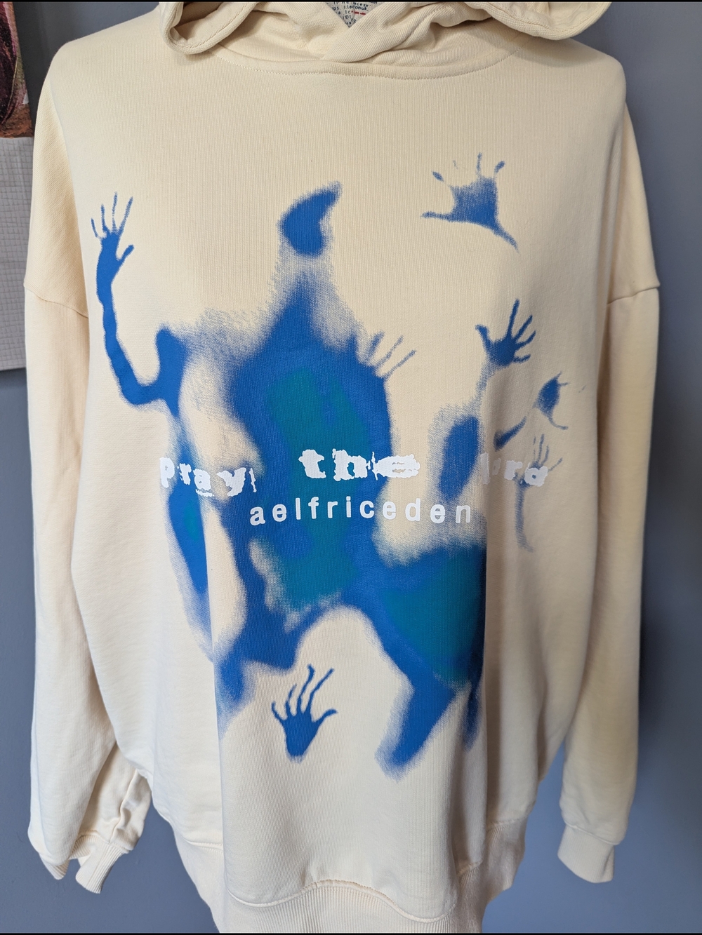 Aelfric Eden Pray The Lord Cream Hoodie - Picture 2 of 6